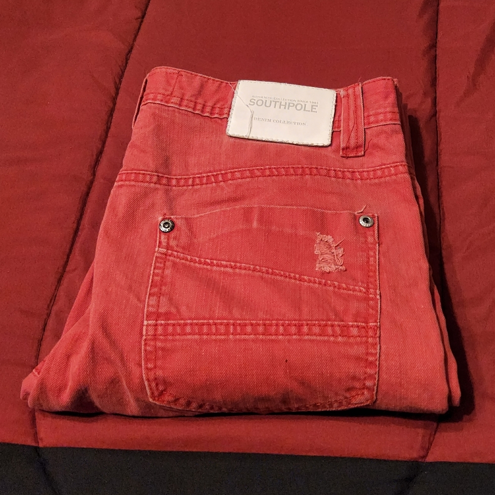 Southpole Mens Faded Distressed/Ripped Denim Skinny Jeans